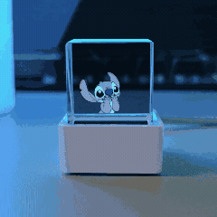Vision Cube showing an animated character display